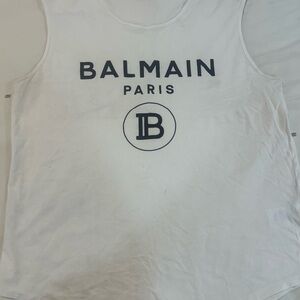 Balmain Paris White Tank Top